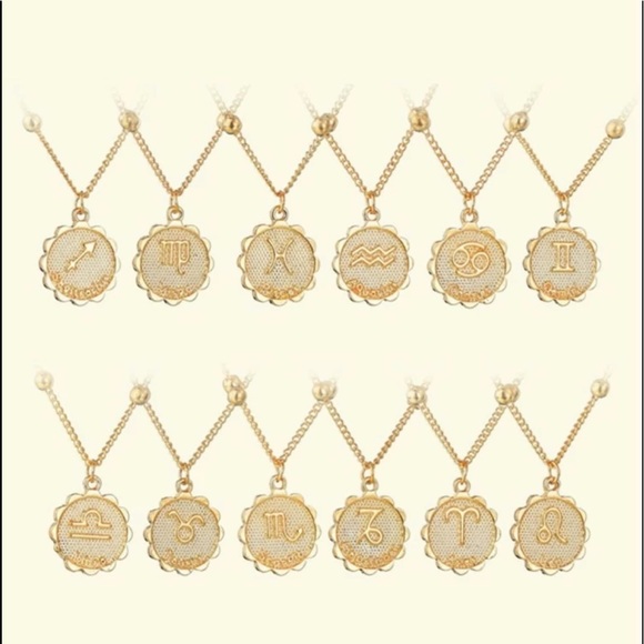 NWT Trendy Gold Zodiac Pendent Necklaces - Picture 2 of 3